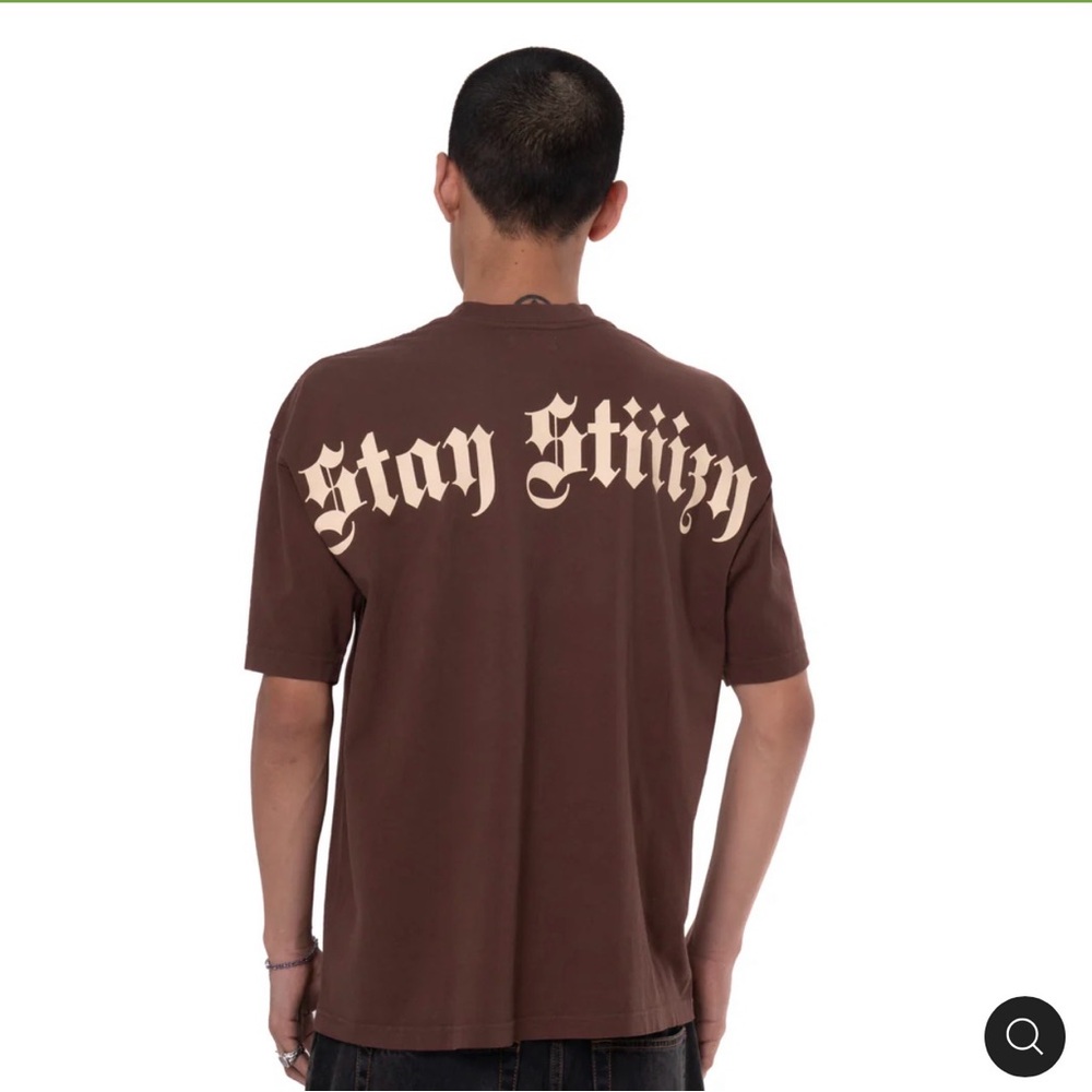 NWT STIIIZY Brown Stay Stiiizy Short Sleeve T Shirt Large